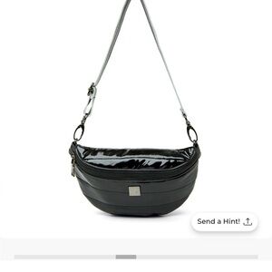 THINK ROYLN Shining Star Black Crossbody Bag with Sleek Design